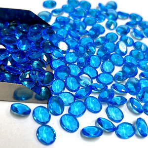 Rarità taglio ovale vetro blu <span class=keywords><strong>mare</strong></span> colore allentato pietra blu per la realizzazione <span class=keywords><strong>di</strong></span> collane dimensioni personalizzate da 2x3mm a 9x11mm - Product Image 1