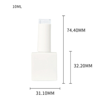 Flacon de vernis à ongles en verre vide avec revêtement opaque bloquant la lumière pour gel UV LED