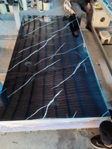 Çin Modern duvar panelleri panoları taklit esnek Uv Pvc mermer levha mermer plastik Panel iç dekorasyon için - Product Image 3