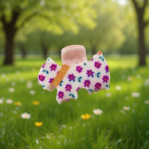 Fermaglio per capelli Angelina Flower West Highland White Terrier, 7 cm, in plastica, a forma di cartone animato, per uso quotidiano, accessorio da donna - Product Image 2