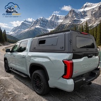 Capote de camping tout-terrain en aluminium à toit surélevé avec fenêtres à ailes de mouette, compatible avec Toyota Tacoma 2024 Double Cab 5 pieds, revêtement couleur personnalisé