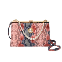 Sacs à bandoulière tendance en similicuir imprimé serpent pour femme, sacs à main de luxe de créateur en PU pour soirée, vente en gros