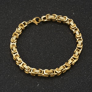 Pulsera de Acero Inoxidable Gruesa Chapada en Oro de 18k Que No Se Deslustra, Pulsera Impermeable, Pulsera de Cadena Cubana, Precio de Fábrica al por Mayor - Product Image 3