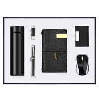 Ensemble cadeau personnalisé moins cher : stylo en métal, carnet A6, porte-cartes de visite, clé USB et batterie externe – Cadeaux d'anniversaire