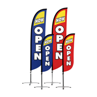 Drapeau publicitaire haute visibilité et durable pour lavage automobile avec kit de mât pour promotion routière en atelier de detailing automobile