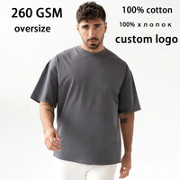 Kaos Katun Murni Lengan Pendek Model Drop-shoulder untuk Pria, Ukuran Besar, Longgar, Bernapas, dan Menyerap Keringat