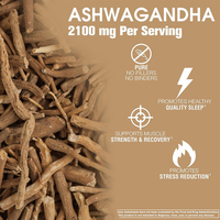 Complément alimentaire BLIMEY Ashwagandha KSM-66 Shilajit Maca noire Fenugrec en capsules pour la gestion de l'énergie des adultes