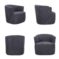 Fauteuil d'appoint pivotant moderne, fauteuil barillet, fauteuil simple, fauteuil de salon, vente en gros pour salon, chambre, chambre d'enfant, lecture