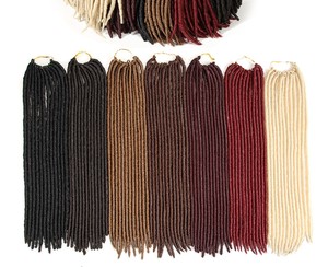 Locs trenzas de Crochet extensiones de cabello recto pelo trenzado sintético de cerraduras 20 hebras de cabello Ombre - Product Image 6