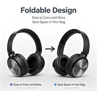 Headset Nirkabel Lipat Over-Ear dengan Layar Digital, Ultra Nyaman, Suara Stereo Kaya untuk Gaming, Penerbangan, Penggunaan Sehari-hari - MOQ Rendah