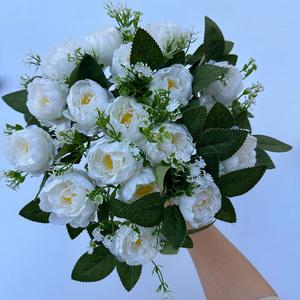 18 têtes de pivoines artificielles de 40 cm, bleues, rouges, orange, blanches, grands bouquets de <span class=keywords><strong>fleurs</strong></span> de pivoine - Product Image 4