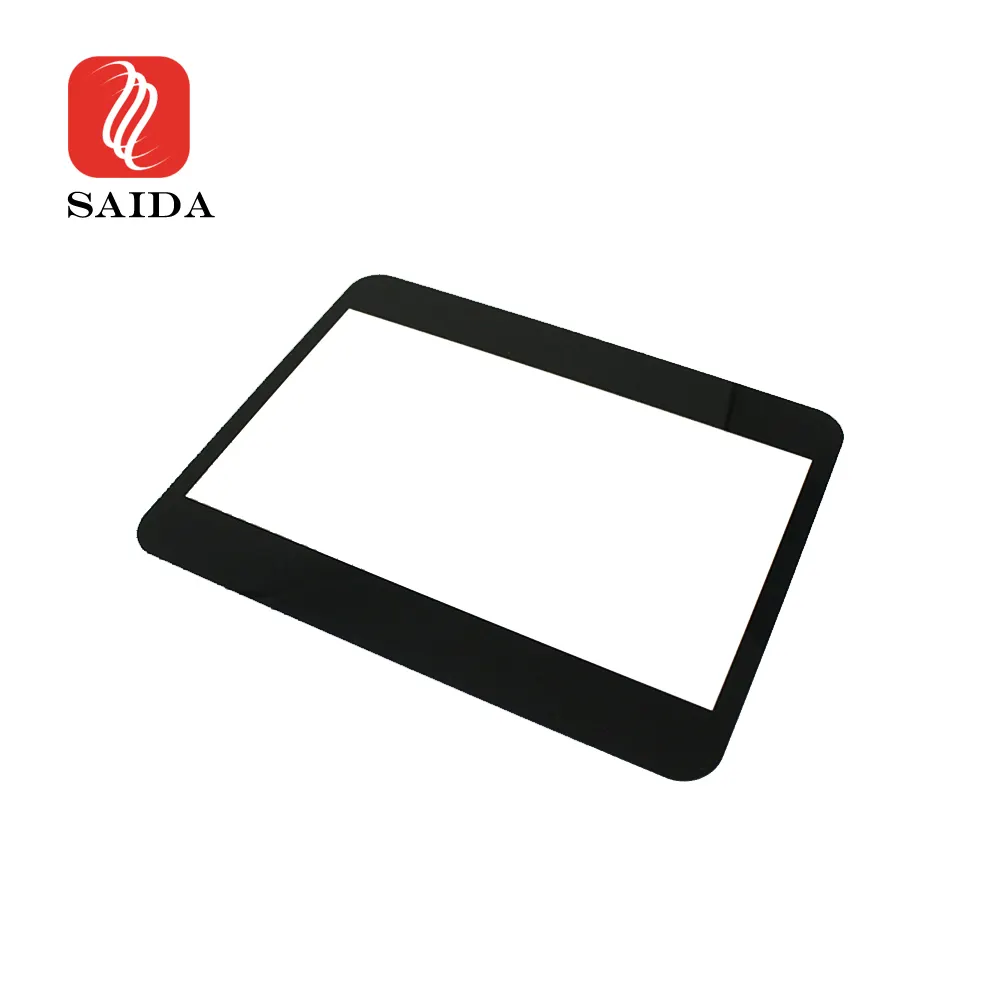 Yüksek kalite özel siyah serigraf baskı cam AR/AF/AG kaplama elektronik dokunmatik ekran paneli cam