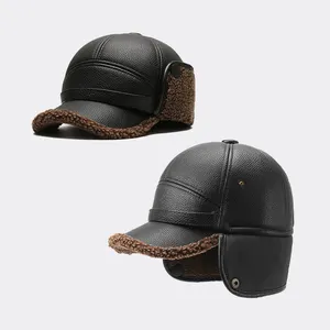 Topi sepeda penahan angin pria, penutup telinga bersepeda termal murah, hangat musim dingin luar ruangan