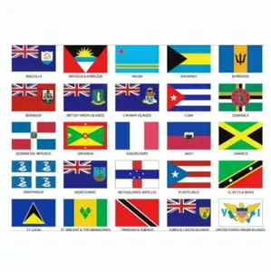 Caribbean Islands 3x5' Flag Set of 25 Country Polyester Flags