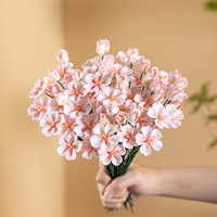 Bouquet de fleurs artificielles éternelles en céramique fait main, thème rose, fleurs de pêcher, pour mariage, salon, décoration intérieure DIY, Chine