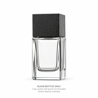 Flacons de parfum en verre transparent rectangulaires plats de 30 ml, 50 ml, 100 ml avec vaporisateur pour emballage de parfum personnalisé, flacon vide uniquement