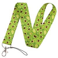 Tali Gantungan Ponsel Poliester Motif Ceri Alpukat Semangka Nanas Kiwi Stroberi Anggur Tali ID Card Kamera Gaya Buah Pengait Air
