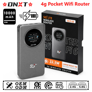 DNXT WiFi de bolsillo WiFi6 300Mbps, WiFi portátil 2.4GHz y 5.8G, WiFi de bolsillo con carga bidireccional, tarjeta SIM 4G para viajes. - Product Image 1