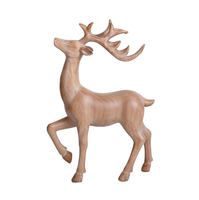 Décoration de salon, statue de cerf vintage en bois, artisanat en résine, décoration de renne, décoration de table en résine de cerf