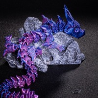 Taille personnalisée 3D imprimé magique Anime Dragon modèle PVC multi-articulations poisson mobile pour réservoir ornement de Table de jeu pour la décoration intérieure bureau