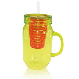 Mug en plastique rond de 16 oz avec paille, style bocal Mason, à prix abordable, directement de l'usine - Product Image 3