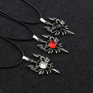 Collana con Pendente a Forma di Spada di Cristo in Zircone, Gioiello Punk con Corda in Pelle, Collana con <span class=keywords><strong>Drago</strong></span> per Uomo e Donna - Product Image 6