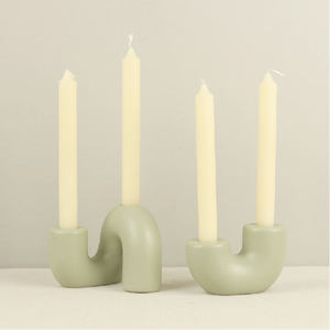 Support de bougie <span class=keywords><strong>moderne</strong></span> fait main, écologique, imprimé sérigraphié, pour décoration intérieure, cheminée, <span class=keywords><strong>salle</strong></span> à <span class=keywords><strong>manger</strong></span>, entrée - Product Image 3