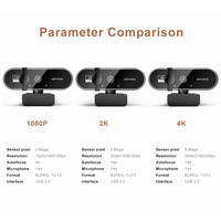 Webcam haute définition 4K 2K pour YouTube diffuse des appels de zoom Caméra USB à mise au point automatique pour PC et plateformes de streaming