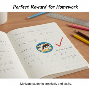 สติกเกอร์รูปสัตว์น่ารักแบบลอกออกได้สำหรับครูใช้เป็นรางวัลในห้องเรียน - Product Image 3