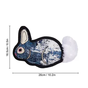 도매 재미 있은 새로운 디자인 다채로운 씹는 장난감 TUFF FIREHOSE 장난감 + Squeaker Tuff 개 장난감-재미있는 토끼