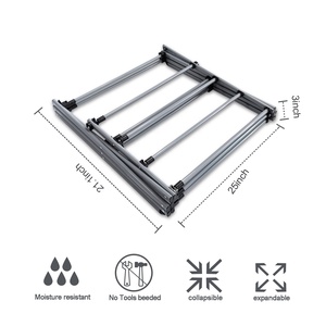 Tendedero <span class=keywords><strong>de</strong></span> <span class=keywords><strong>Ropa</strong></span> Plegable <span class=keywords><strong>de</strong></span> Metal Ligero Tipo Acordeón para Exteriores, para Hogar, Balcón y Viajes - Product Image 6