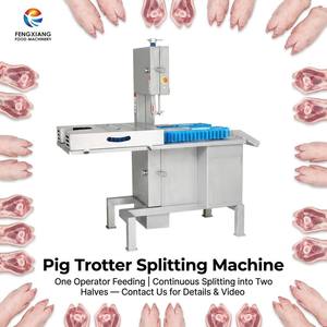 FENGXIANG Pig Trotter Splitting Machine Semi-Automatic Continuous Half-Cutting with <b>Bone</b> <b>Saw</b> 200-500kg/h 304 Stainless Steel - Product Image 1