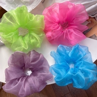 YAOYU Corée Dongdaemun Super Large Organza Crystal Bubble Intestine Hair Ring Rope Fashion Elegant Women's Tie Hair