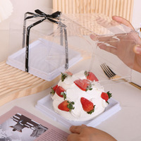Nouveau Style 4 pouces 6 pouces Gâteau Dessert Boîte d'emballage Boîte à gâteau transparente