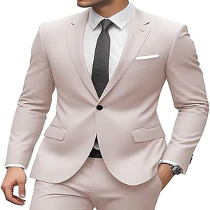 <span class=keywords><strong>Tuta</strong></span> da smoking classica da <span class=keywords><strong>uomo</strong></span> <span class=keywords><strong>Beige</strong></span> 2 pezzi Slim Fit giacca con risvolto e pantaloni traspiranti per matrimonio e Business - Product Image 1