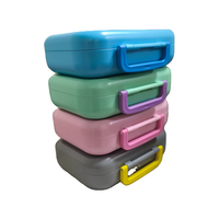 Boîte à lunch portable pour la rentrée scolaire avec poignée, anti-fuite, boîte personnalisée, boîte à lunch en plastique bento pour enfants et adultes