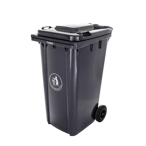Seau de rangement en plastique <span class=keywords><strong>mobile</strong></span> 240L pour le recyclage, à ouverture supérieure, avec couvercle roulant, pour usage extérieur - Product Image 2