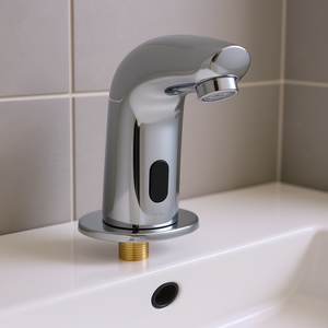 Grifo de Lavabo Cromado Sin Contacto, de un Solo Orificio, con Sensor de Movimiento Automático, Diseño Moderno, Construcción en Latón - Product Image 2