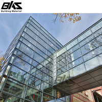 Bâtiment moderne Gratte-ciel Murs de fenêtres en verre Cadre dissimulé Façade en aluminium Bâton Panneaux muraux rideaux pour villas et hôtels