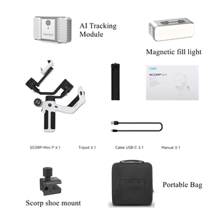 JXITECH MiniP Luz de Relleno con Seguimiento IA 360 °   Estabilizador de Gimbal Giratorio para Smartphone, para iPhone y Android, para Grabación de Videos y Vlogs - Product Image 6