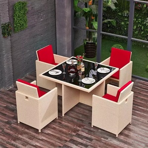New Design Modern Outside Garden Patio <strong>Rattan</strong> <strong>Dining</strong> <strong>Sets</strong> Casual Outdoor Furniture - Product Image 4