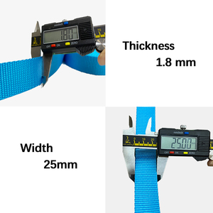 Penjualan terlaris disesuaikan 2.5CM ramah lingkungan gaya polos polos ketahanan tinggi anjing kucing yang lebih kuat tali kekang nilon anyaman - Product Image 4