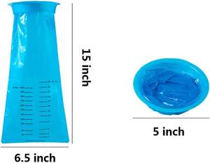 1包20个一次性站立袋呕吐袋1000毫升防漏呕吐袋，适用于旅行晕动病怀孕儿童 - Product Image 2