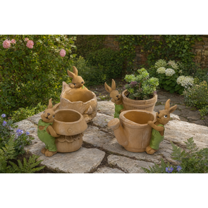 Figuras de Conejo de Resina, Macetas para Plantas, Decoración para Jardín y Patio - Product Image 3