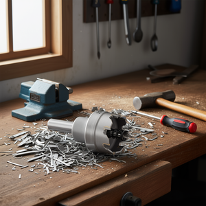 Sierra perforadora Fervi con insertos de carburo duro de 35 mm para cortar metal y madera - Product Image 2