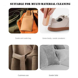 Cepillo de limpieza de gamuza, cepillo para zapatos, limpiador de zapatos para Material de nubuck de gamuza, zapatos/botas/bolsas, limpiador de fregador, borrador y refrescante - Product Image 5
