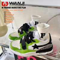 Chaussures larges décontractées en cuir confortables de haute qualité avec logo personnalisé baskets pour hommes