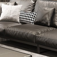 Canapé modulaire en cuir PU de luxe léger italien minimaliste OKF pour salon, hôtel, villa, avec structure en bois massif