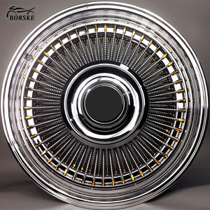 定制汽车辐条车轮铬钛金颜色18 20 22英寸汽车轮辋复古铝锻造汽车车轮