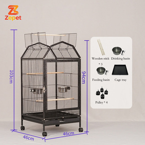 <span class=keywords><strong>Cage</strong></span> à oiseaux et animaux de compagnie grande taille en fil de fer durable, idéale pour l'élevage de perroquets, lapins et pigeons – Meilleure vente - Product Image 2